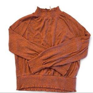 Free People Terracotta Turtleneck Sweater